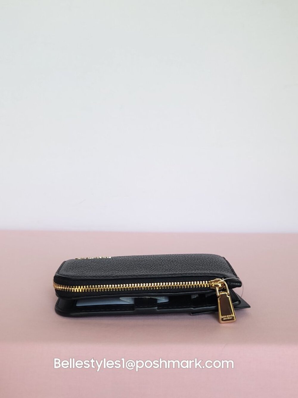 KATE SPADE Devin Pebbled Leather Small Bifold Wallet-Black color⭐ - Picture 11 of 16